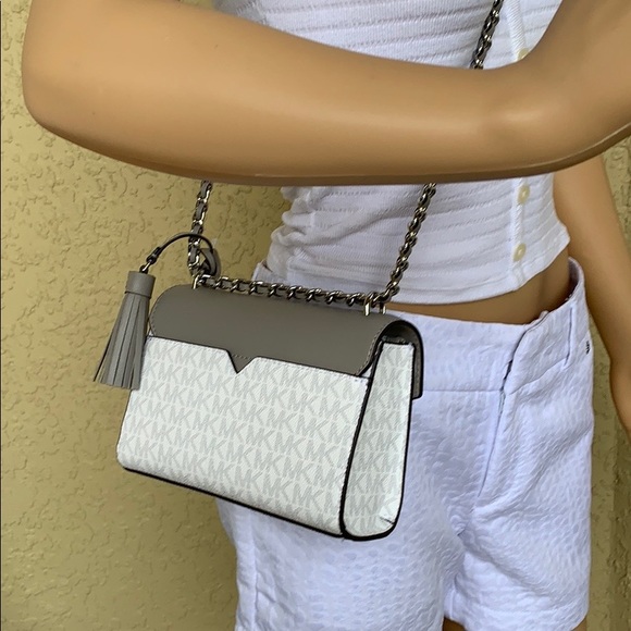 Michael Kors Rose Bright White SM Crossbody - Picture 3 of 16